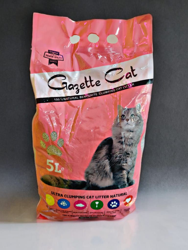 arena para gato x4kg con olor a fresa.