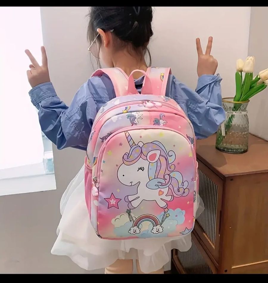 Adorable Mochila de Princesa Unicornio para Niñas - Nylon
