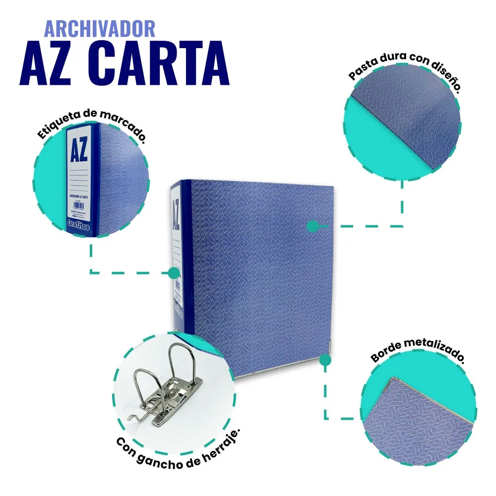 AZ para archivo tamaño carta