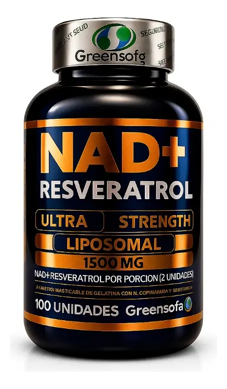 NAD + RESVERATROL x 1500 mg (100 Cápsulas)