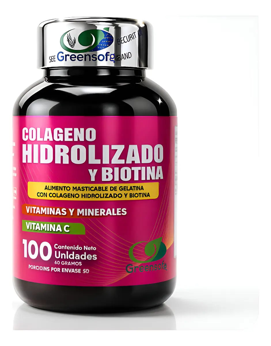 COLAGENO HIDROLIZADO Y BIOTINA  (100 Cápsulas)
